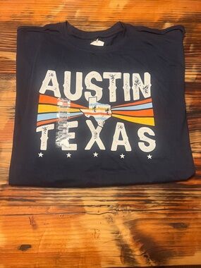 Austin Texas Retro Graphic Short Sleeve Tee - Navy